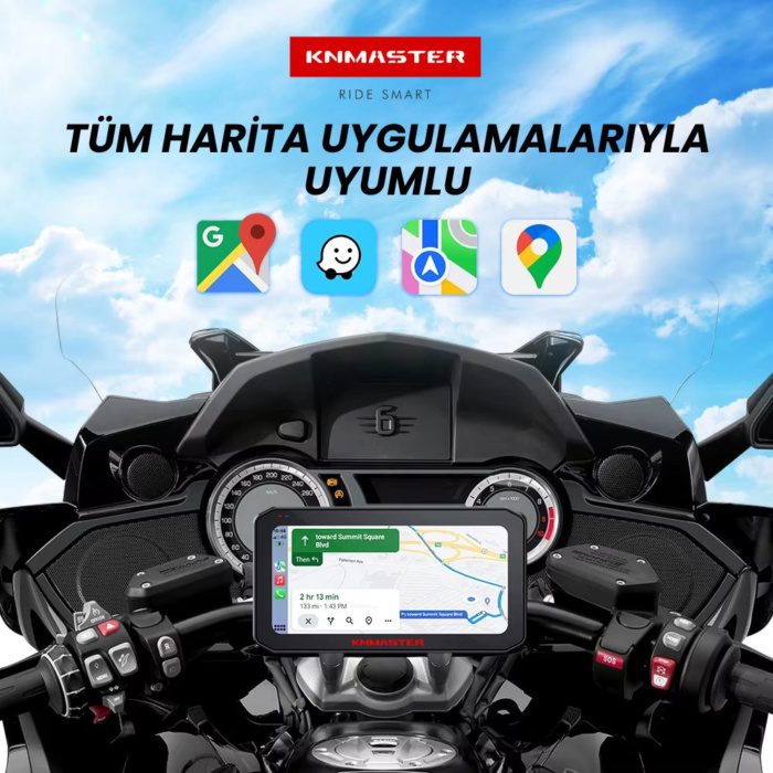 MOTOPLAY 2000 – 6.25” 2K Çift Kameralı Kablosuz Motosiklet CarPlay - Görsel 2