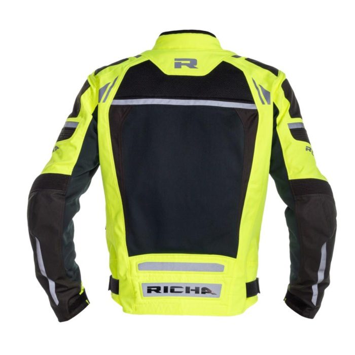 RICHA AIRSTORM MOTOSİKLET SU GEÇİRMEZ KORUMALI MONT SARI FLUO - Görsel 2