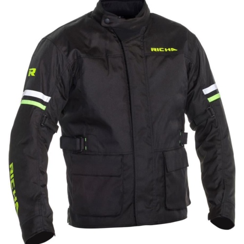 Richa Buster WP Motosiklet Ceket Siyah Fluo