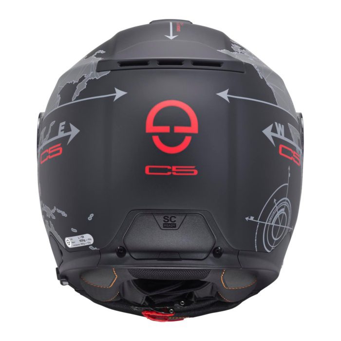 SCHUBERTH C5 GLOBE BLACK  ÇENE AÇILIR MOTOSİKLET KASKI - Görsel 3