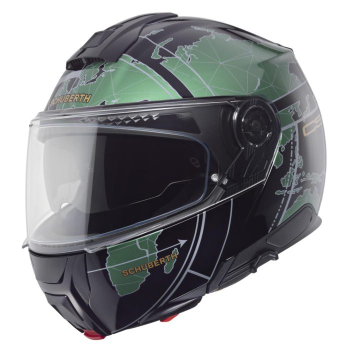 SCHUBERTH C5 GLOBE GREEN ÇENE AÇILIR MOTOSİKLET KASKI - Görsel 4