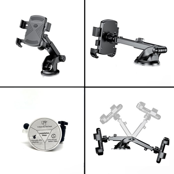 Knmaster TT-600A Vakumlu Araç İçi Telefon Tutucu - Görsel 4