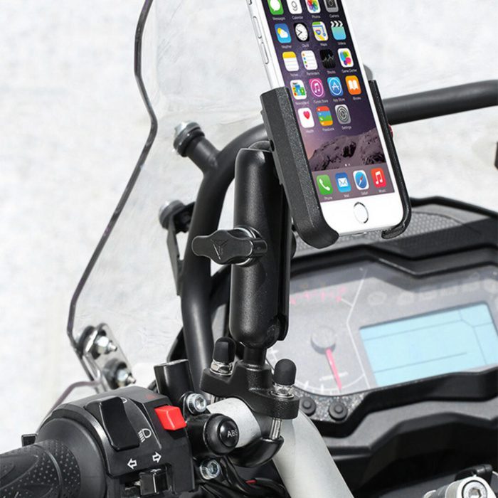 Motowolf Usb Şarj Soketli Gidon Bağlantılı Motosiklet Bisiklet Telefon Tutucu Ayarlanabilir - Görsel 2