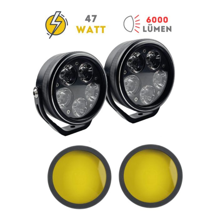 KNMASTER SUNNY5 Sarı Lensli 47W Led Sis Farı