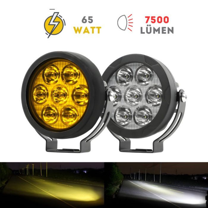 KNMASTER SUNNY7 65W Çift Renkli Led Sis Farı