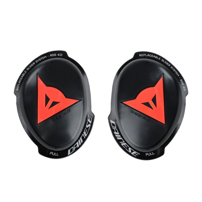 DAINESE KORUMA/KNEE SLIDER RSS 4.0-FULL KIT BLK RED FLUO