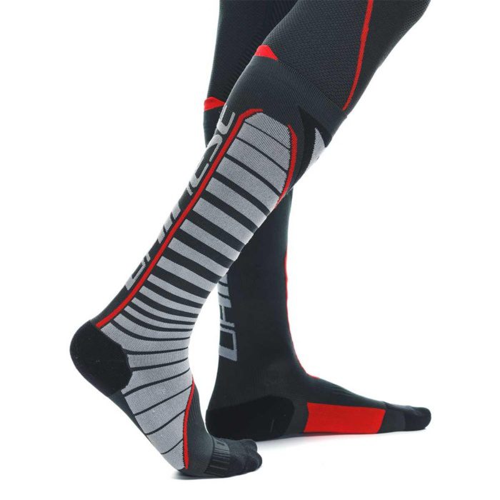 DAINESE /THERMO LONG SOCKS BLACK RED - Görsel 6