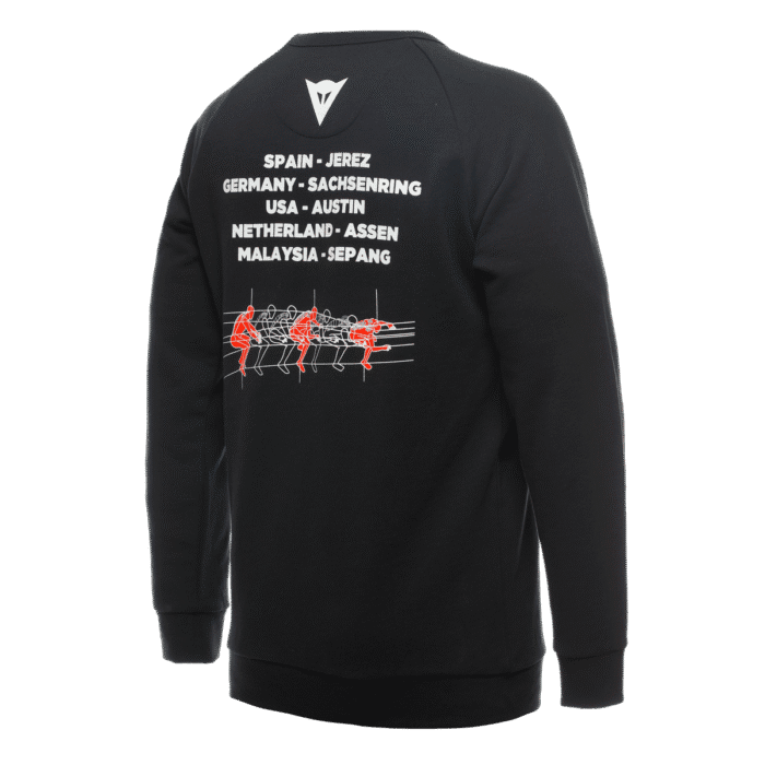 DAINESE/RACING SWEATER BLACK - Görsel 3