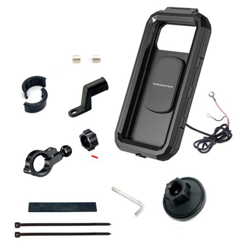 Knmaster TT-900WU Titreşim Engelleyici Usb’li Tüm Motosikletlere Uygun Telefon Tutucu